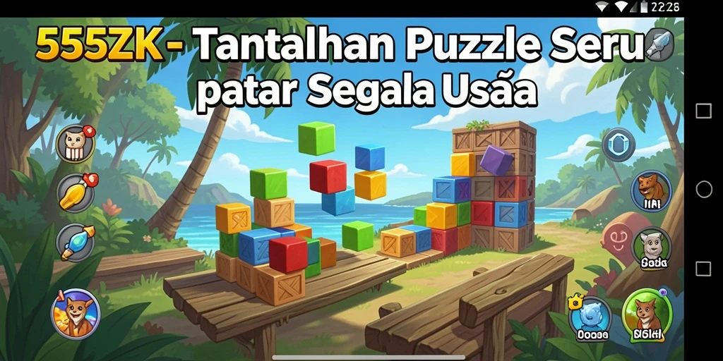Tampilan gameplay menarik dari 555ZK yang menantang.