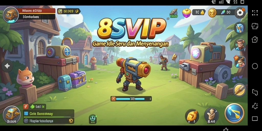 Tampilan gameplay seru dari 8SVIP dengan fitur Idle yang menarik.