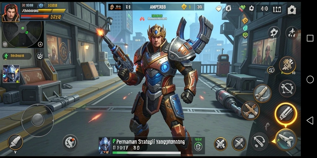 Tampilan gameplay menarik dari AMPER88 dengan elemen SLG yang mendalam.
