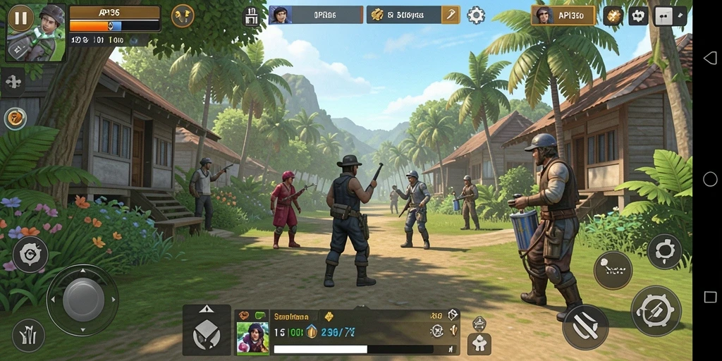 Tampilan gameplay menarik dari API36 dengan berbagai aktivitas simulasi.