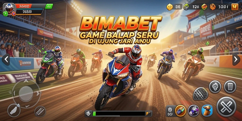 Gameplay menegangkan dalam balapan mobil yang seru.