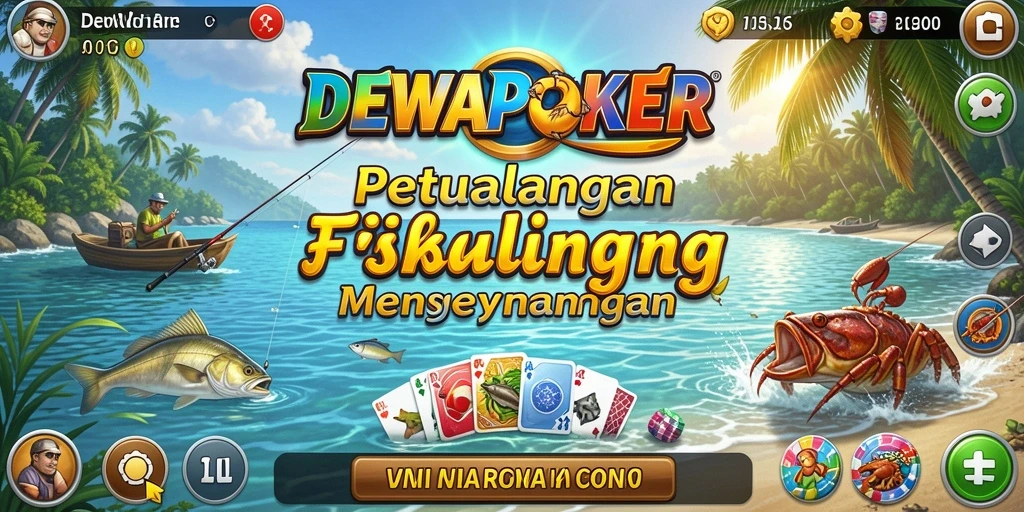 Tampilan gameplay DEWAPOKER dengan berbagai ikan yang menakjubkan.