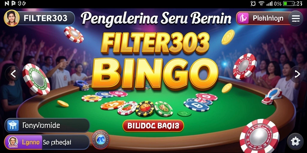 Screenshot gameplay FILTER303 menampilkan keseruan bermain Bingo.
