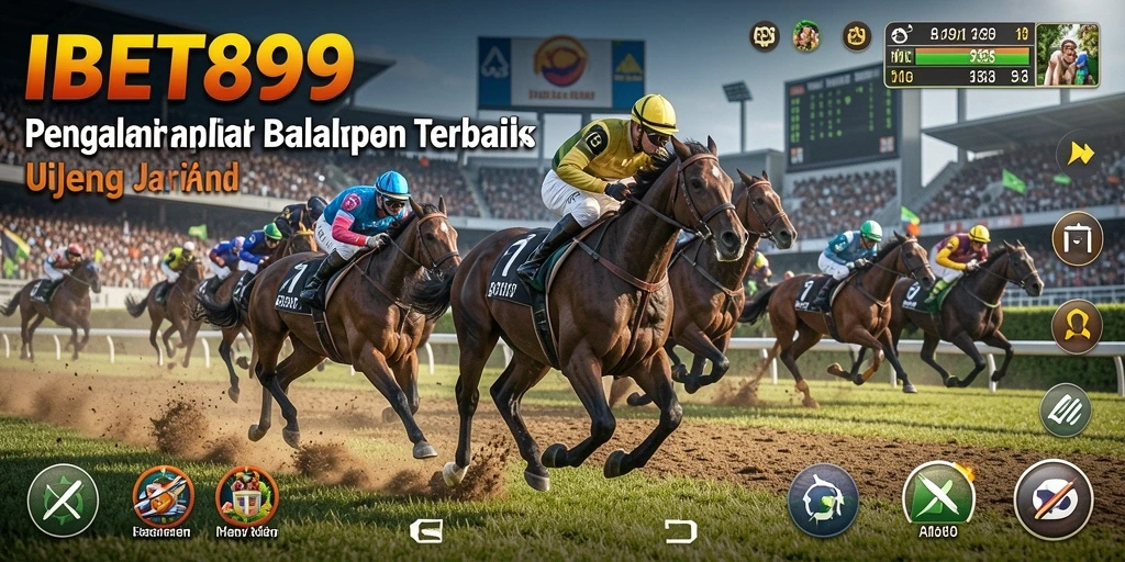 Screenshot utama menampilkan aksi balap dengan grafis yang mengesankan.