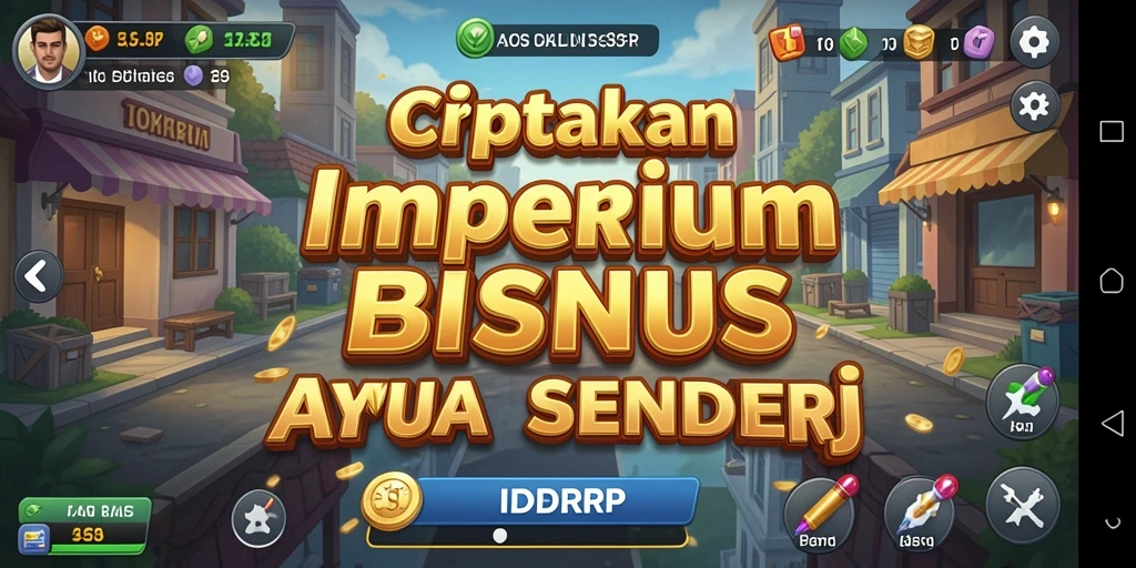 Screenshot gameplay IDRRP dengan pengembangan bisnis yang menarik.