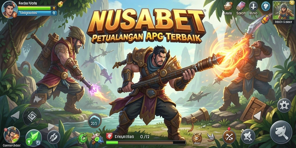 Screenshot gameplay NUSABET menampilkan aksi pertarungan seru.