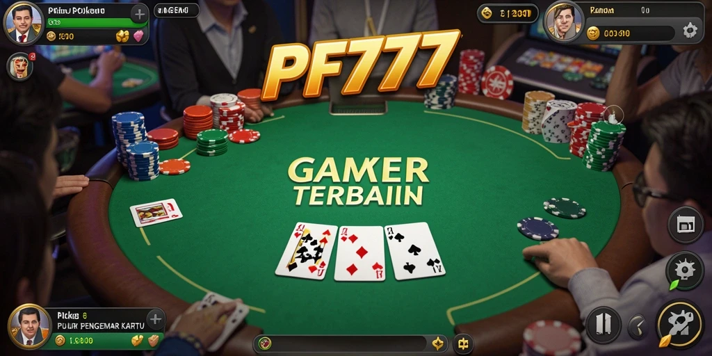 Tampilan gameplay seru dari aplikasi PF777 Poker.