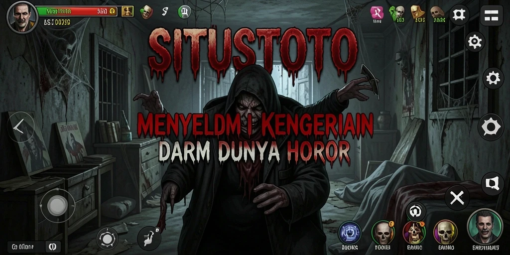 Screenshot menampilkan gameplay horor yang menegangkan dan mencekam.