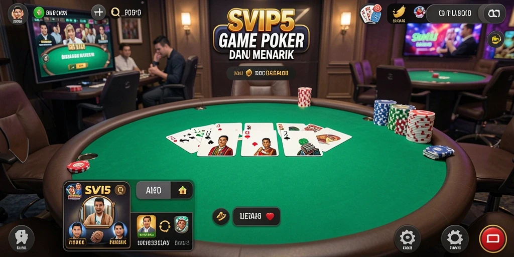 Tangkapan layar SVIP5 menampilkan gameplay Poker yang seru dan mendebarkan.