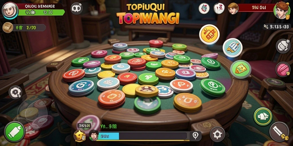 Tampilan screenshot utama TOPIWANGI dengan gameplay QiuQiu yang menarik.